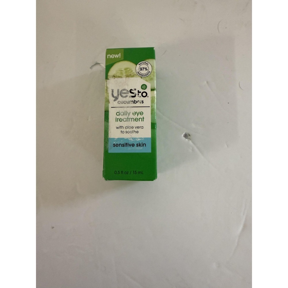 Yes To Cucumbers Daily Eye Treatment 0.5 fl‎ oz 15 mL Aloe Vera Sensitive Skin